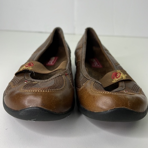 red Mark Ecko shoes brown leather mary jane flats - Picture 2 of 9